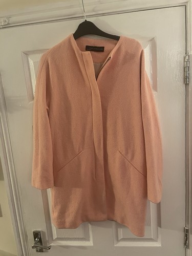 Zara ladies coat coral pink - xs, coral/pink