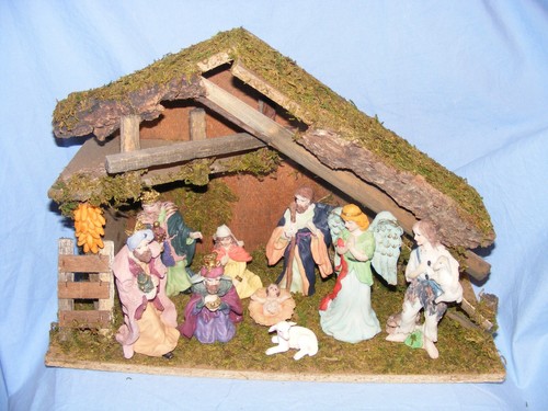 Christmas nativity scene large - christmas,
