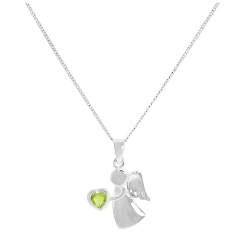 Sterling silver peridot cz - silver, &