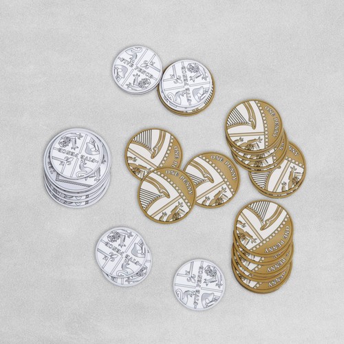 Magnetic play coins 5p - magnetic, 2p,