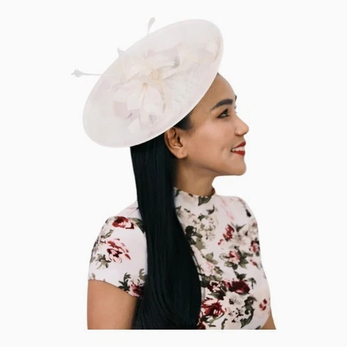 Women flower feather hair hat - women,