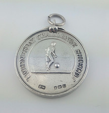 VINTAGE SILVER WEDNESDAY CHALLENGE SHIELD SHEFFIELD SCHOOLS WATCH FOB HM 1931