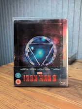 IRON MAN 3 (2013) Zavvi Exclusive Ltd Ed Blu-ray UK Steelbook. Like New! OOP