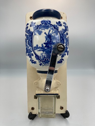 Antique delft hand crank - delft,