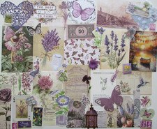 Purple Vintage Paper Ephemera