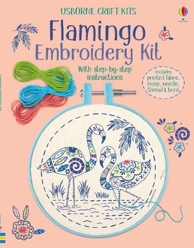 Embroidery kit flamingo - kit:, by