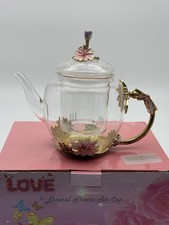 Enamel Glass Flower Teapot 35