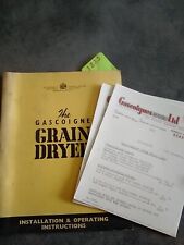 The Gascoigne Grain Dryer Instruction & Operating Instructions Price List Mark 3