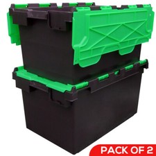 2 x LARGE Plastic Crates