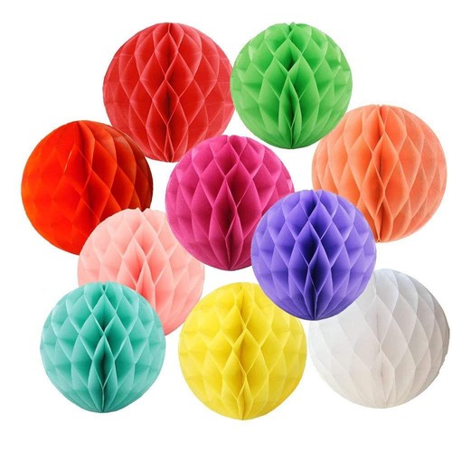Honeycomb paper ball colourful - honeycomb,