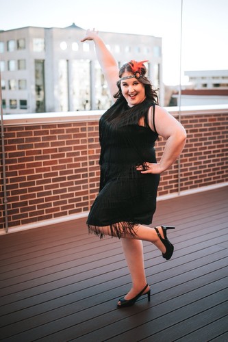 1920 black flapper dress - flapper,