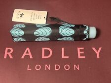 Brand New Radley Superlite Responsible Umbrella - Sea Swimming - Black & Blue
