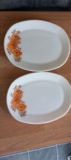 Two Vintage JAJ Pyrex Oval