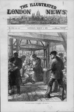 1873 Antique Print - STAFFORDSHIRE Coal Mine Explosion Miners Evacuated (108)