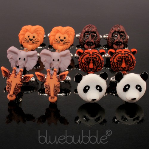 Funky safari animal cufflinks - safari,