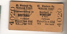 Railway ticket gwr southall - gwr,
