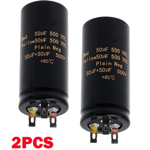 2pcs 50uf 500v audio - 50+50uf,