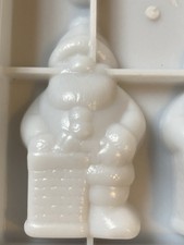2 Christmas Chocolate Molds Polycarbonate. Santa, Penguin. B. Callebaut 