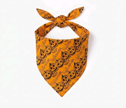 Halloween dog bandana - dog, orange