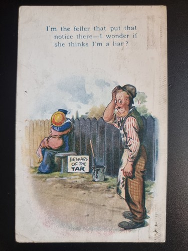Ww1 comic postcard - comic, 1918