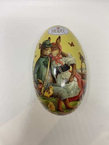 Vintage heidel easter egg tin - easter,
