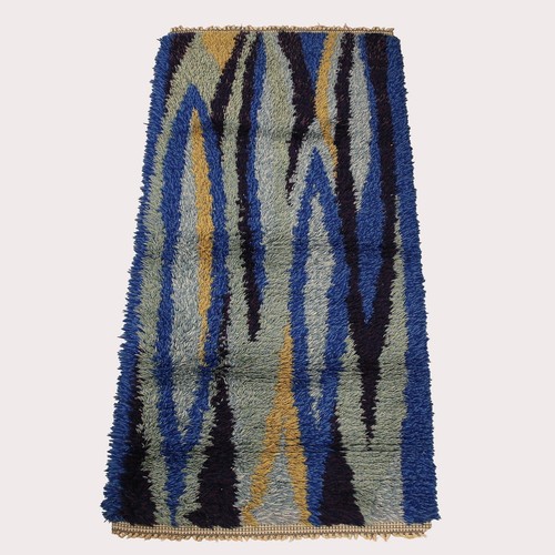 Blue abstract striped - abstract, rya