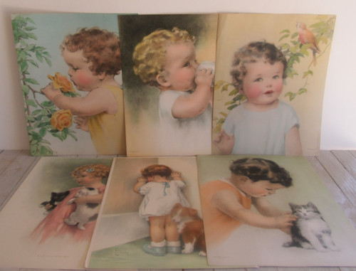 Vtg litho prints bessie - litho,