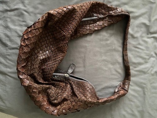 Large python shoulder bag - shoulder,