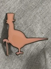 Rare Retro Jack Wills Pheasant Top Hat Badge Pin Brooch