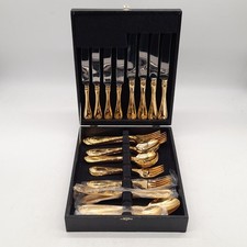 Table Classics Canteen Of Cutlery Gold Colour 37 Piece Set (#H1/14)