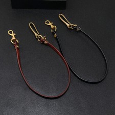 Wallet Chain Pants Key Chain With Solid Brass Hook Cow Leather Handmade Vintage