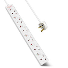 6 Way Gang 1m/2m/5M Cable UK