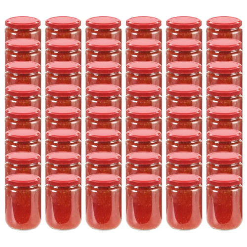 Jam jars 230ml - jam, red