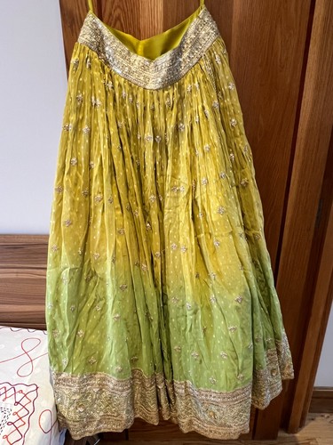 Lime green ombre - lehenga, set