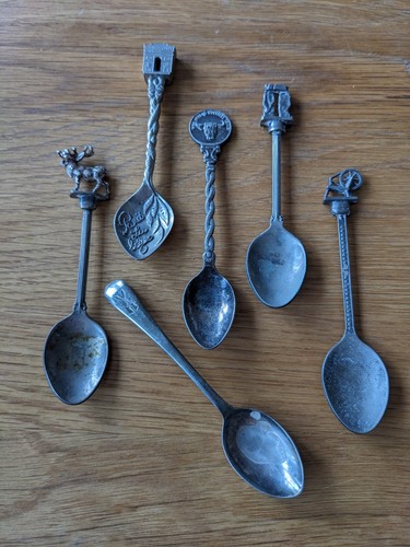 Vintage souvenir teaspoons - vintage,