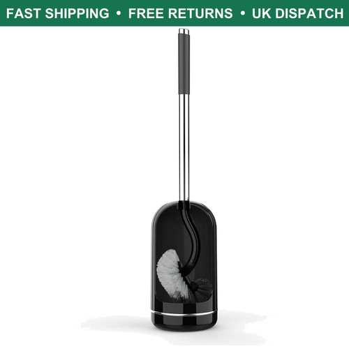 Black toilet brush ergonomic - brush, &