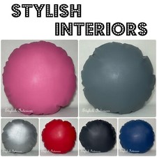 Handmade Round SemiPU Leather Cushion Cover Circle Bed Sofa Pillowcase Home Deco