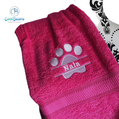 Dog towels name paw - dog,