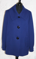 NEW CINZIA ROCCA Italy Coat 100% VIRGIN WOOL Relaxed UK14/IT46/US10 Cobalt Blue.