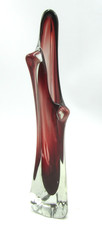 Glass Vase 1970s Swung Vase