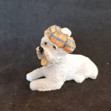 Westie Figurine (Scottish Tartan Hat West Highland Terrier)