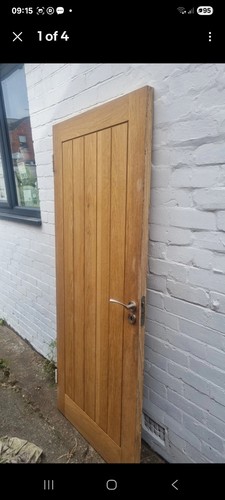 Solid oak door 198 - solid, 198×83×4.5cm