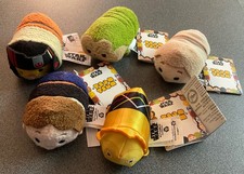 BNWT,GROUP OF 5 X PLUSH STAR WARS TSUM TSUM SOFT TOYS,LUKE,POE DAMERON,JABBA ETC