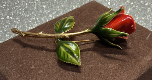 Vintage red rose bud flower - rose,