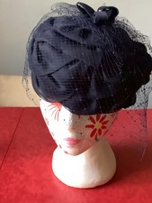 Vintage Pillar Box Hat Navy