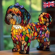 Resin Animal Art Night Light Cute Dog Series Tabletop Lamp Decoration