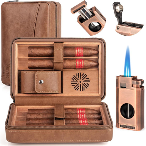 Cigar humidor leather - cigar,