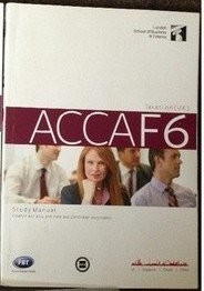 Acca taxation study - f6,
