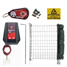 ELECTRIC POULTRY NETTING 50M KIT Fencing Fence Chicken Net Mesh Green 110cm High