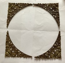 Set Of Four Longcase Grandfather Clock Brass Spandrels